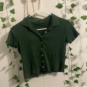 Rare John Galt Green Buttoned Top